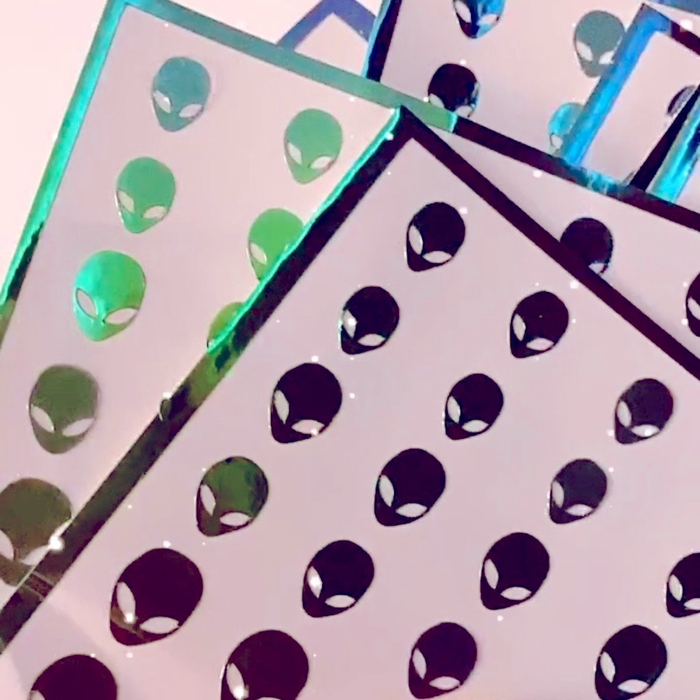 Wholesale Pearlescent Alien nail stickers
